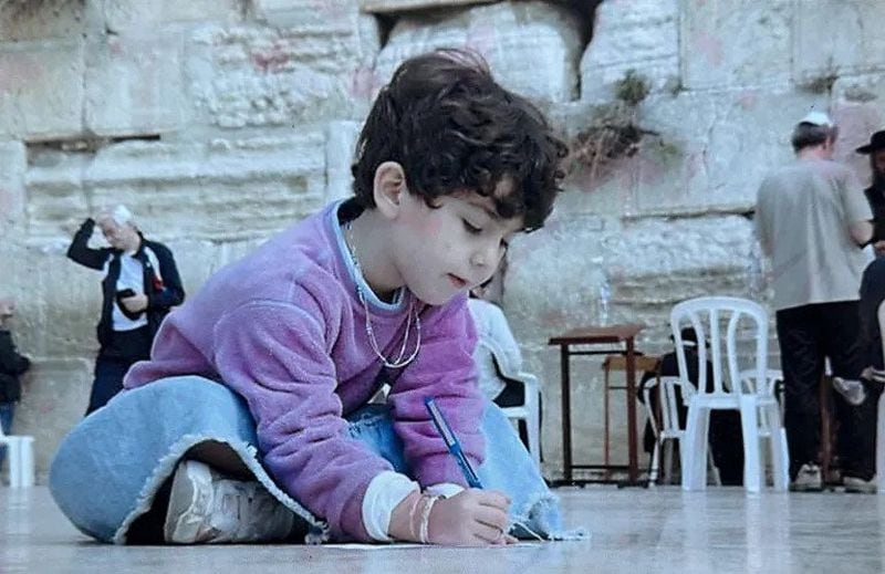 Five-year-old Rose Lubin at the Western Wall in Jerusalem (Photo Courtesy of the Lubin family)