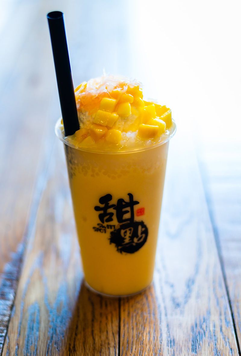 The Mango and Pomelo Fleecy (think Hong Kong-style milkshake) from Sweet Spot in Doraville. CONTRIBUTED BY HENRI HOLLIS