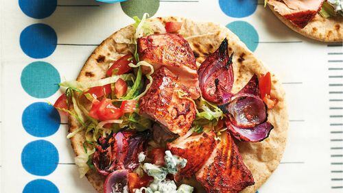 Tandoori paste kicks up the flavor of salmon in these shawarma-inspired tacos. Contributed by Faith Mason