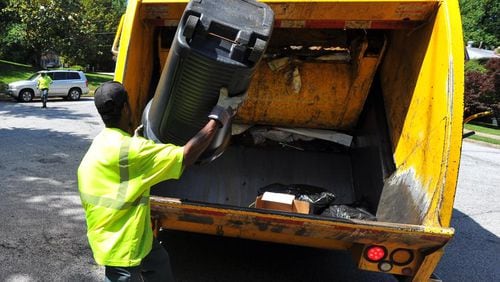 DeKalb County revised garbage collection days in observance of Christmas. AJC file photo