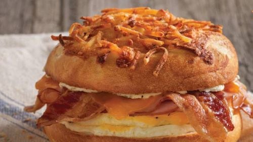 Try the new Farmhouse sandwich for free and simulatneously help a child eat. Photo credit: Einstein Bagels.