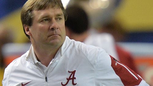 Alabama's defensive coordinator Kirby Smart (here during the SEC title game in Atlanta) has been hired replace Mark Richt as Georgia's head football coach.