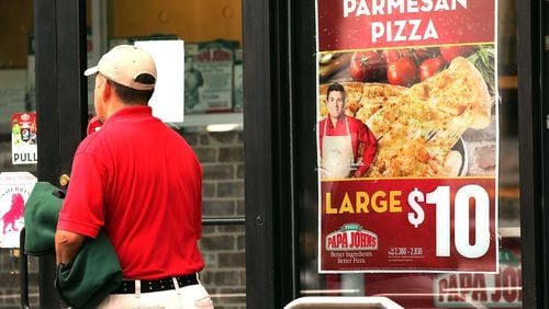 NEW YORK, NY - AUGUST 09: A Papa Johns pizza restaurant is seen on August 9, 2012 in New York City. (Photo by Spencer Platt/Getty Images)