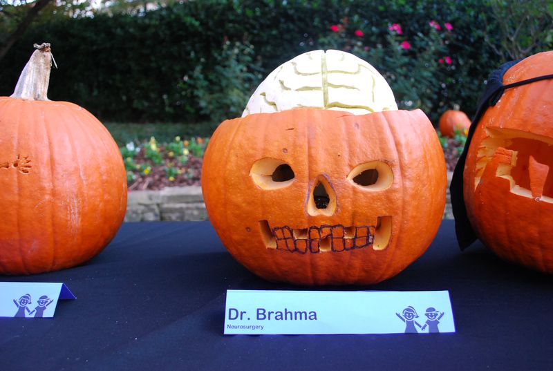 The winner in CHOA’s first pumpkin-carving contest with pediatric surgeons. 