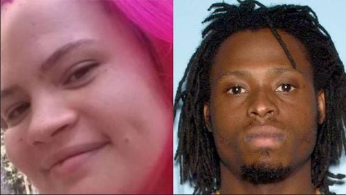 Joshua Fisher (right) is wanted in connection with the death of 31-year-old Deanna Fuller. She was found in the apartment complex where the couple lived.