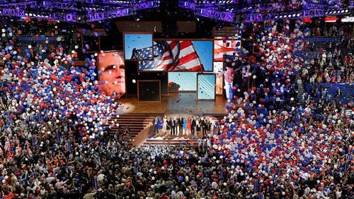 Mitt Romney's crowning moment at the 2012 Republican National Convention. It likely won't be so smooth this time. (Patrick Semansky/AP)