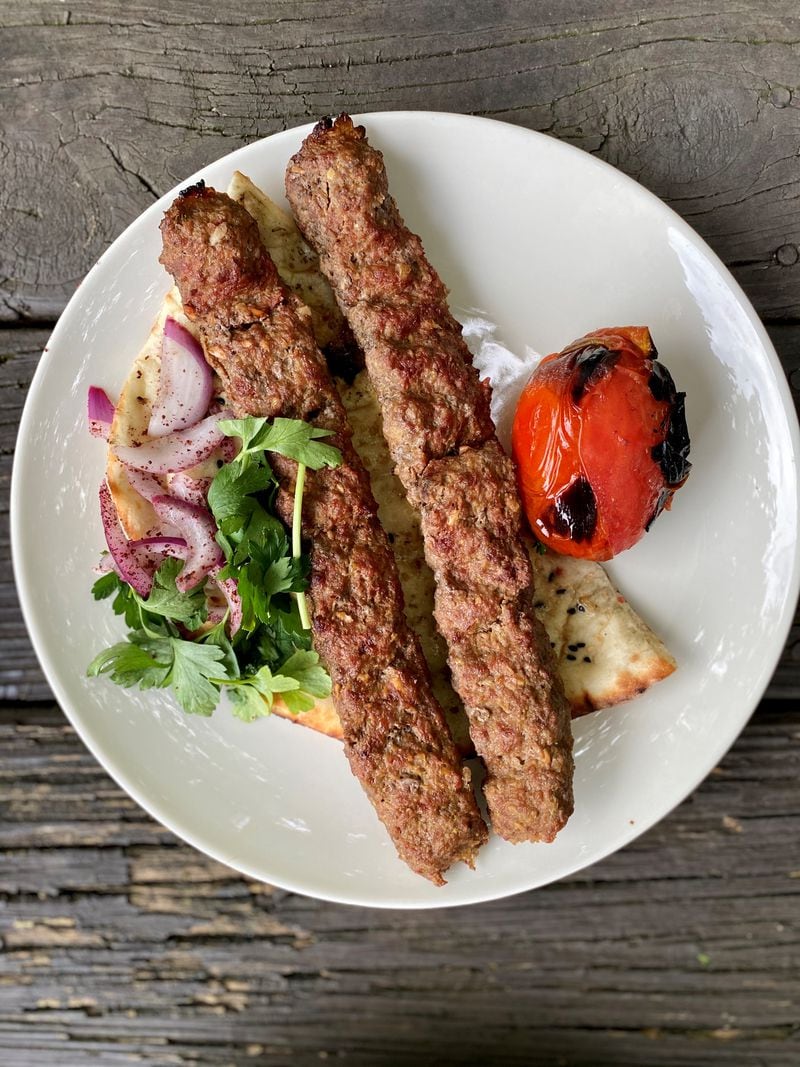You can get koobideh kebabs (minced lamb and beef) from Delbar. Wendell Brock for The Atlanta Journal-Constitution