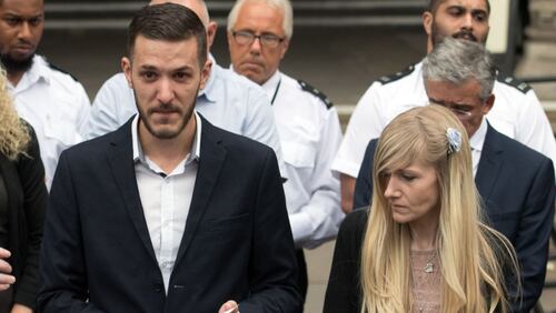 Chris Gard and Connie Yates, the parents of  11-month-old Charlie Gard, speak to the media following their decision to end their legal challenge.