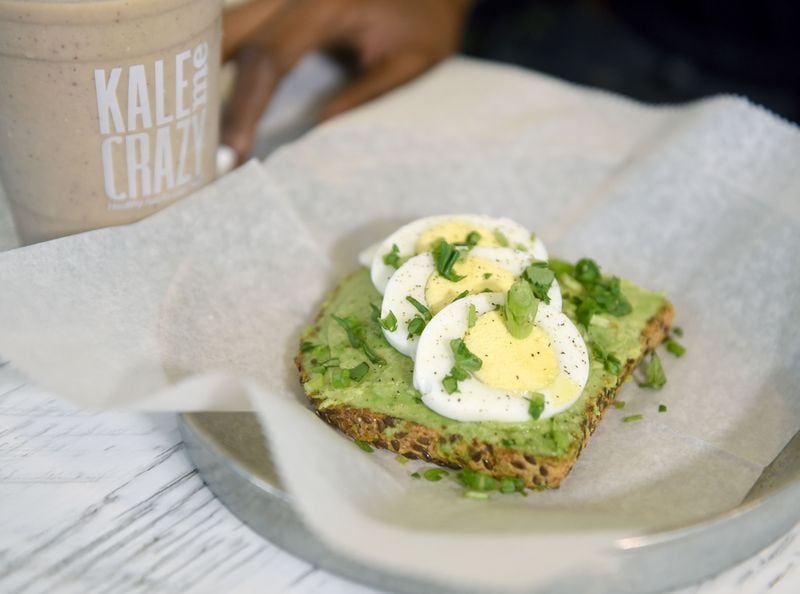 October 2, 2019 Atlanta - Fitness expert Lana Ector also likes the Avocado Toast  at Kale Me Crazy in Buckhead, one of her favorite spots to visit during her busy day. Ector is the subject of a new episode of ATL Closeup. Ryon Horne / RHORNE@AJC.COM
