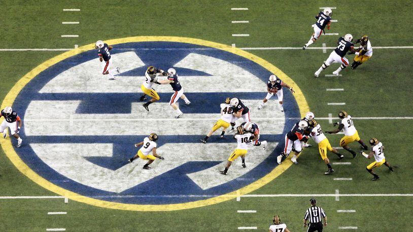 Here's a scene from the SEC Championship Game from 2013 in Atlanta. The Alabama Crimson Tide and Florida Gators will close out the Southeastern Conference's 2015 football schedule Saturday at the Georgia Dome with the 24th annual SEC Championship Game.