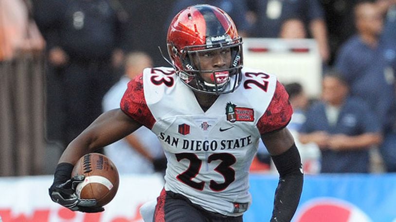 Damontae Kazee had eight interceptions in 2015, which tied for the second most in the nation, the most in Aztecs’ Division I era (since 1969) and in Mountain West history.