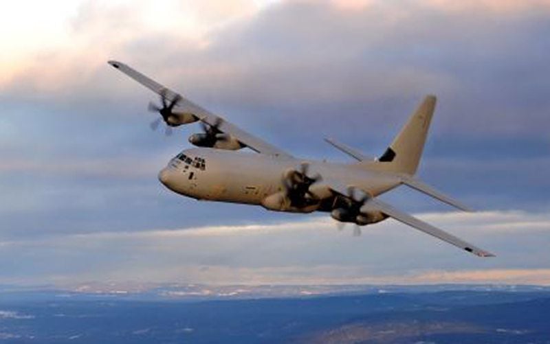 C-130 cargo plane built by Lockheed Martin in Marietta. (File)
