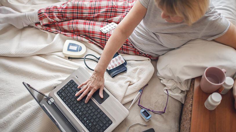 Driven by the pandemic, the use of telehealth services allowed patients to access care during unprecedented times. (Mariia Symchych Navrotska/Dreamstime/TNS)