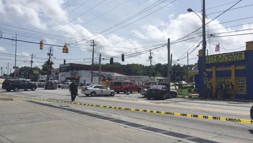 Atlanta police were investigating Saturday afternoon a fatal crash near the intersection of Moreland Avenue and Memorial Drive. (Credit: Channel 2 Action News)