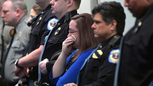 Hundreds of police officers from around Georgia attended the funeral Saturday for Officer Chase Maddox at Glen Haven Baptist Church in McDonough. Maddox, 26, died Feb. 9 while assisting Henry County deputies attempting to serve an arrest warrant.