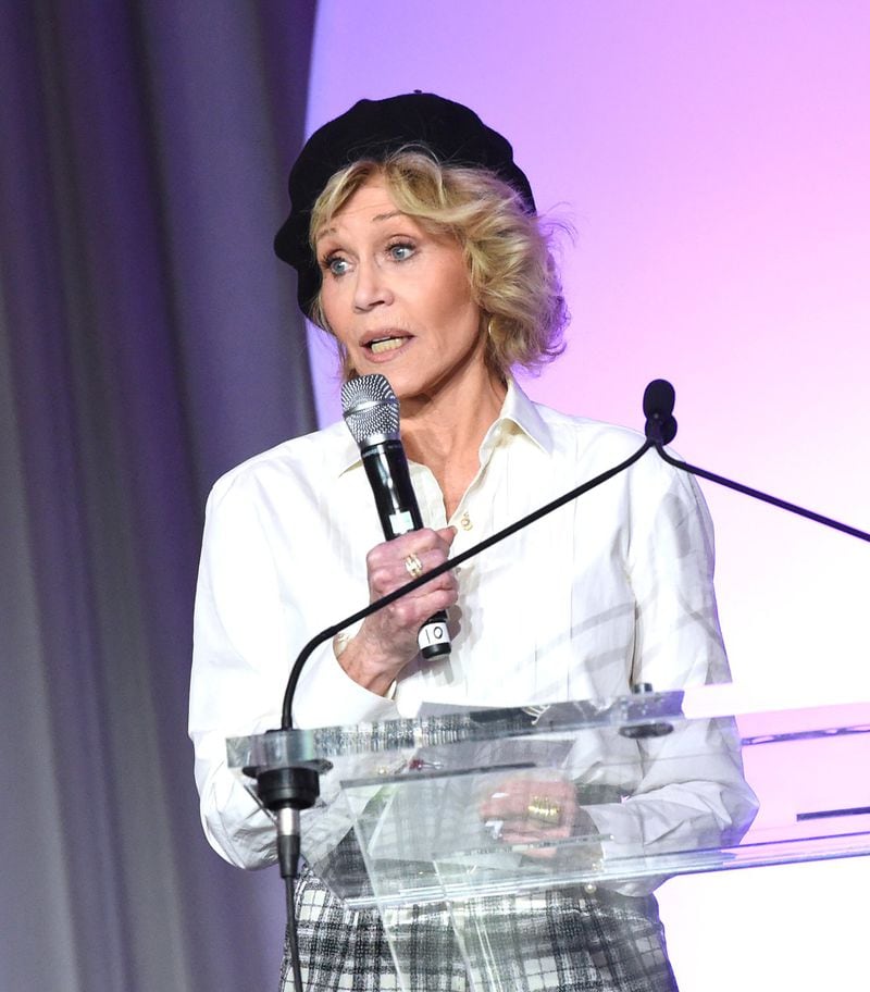 Jane Fonda, the 80-year-old actress, fitness legend and former wife of Ted Turner, was in town last week for a youth summit hosted by the Georgia Campaign for Adolescent Power & Potential. Fonda founded the group in 1995. RICK DIAMOND / GETTY IMAGES
