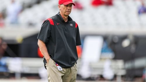 Georgia offensive coordinator and quarterbacks coach Todd Monken said that Stetson Bennett proved to have been initially undervalued by him and the coaching staff with his play on the field this season. (Photo by Mackenzie Miles/UGA Athletics)