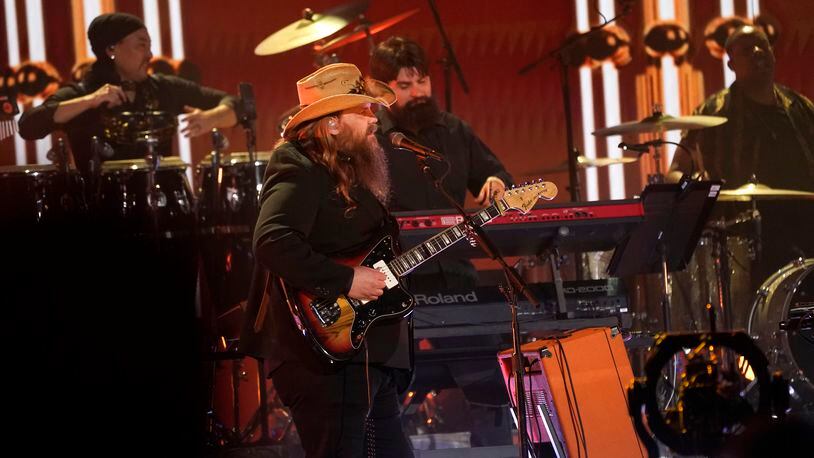Chris Stapleton performs "Higher Ground" during a tribute to Motown at the 65th annual Grammy Awards on Sunday, Feb. 5, 2023, in Los Angeles. (AP Photo/Chris Pizzello)