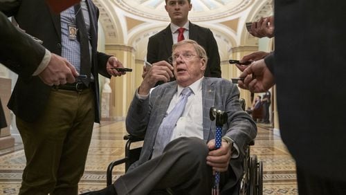 U.S. Sen. Johnny Isakson, R-Ga., kept his decision to retire a secret until the last minute. He is hoping for one last bipartisan deal before he leaves office at the end of the year. (AP Photo/J. Scott Applewhite)