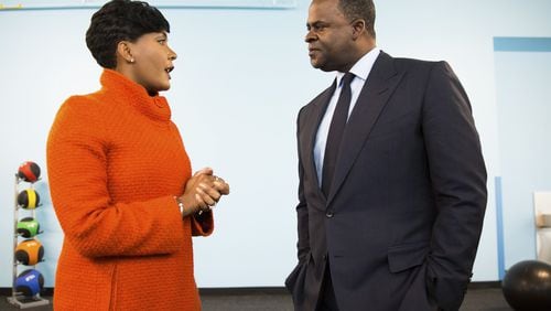 Keisha Lance Bottoms and Mayor Kasim Reed. (Kevin D. Liles/The New York Times)
