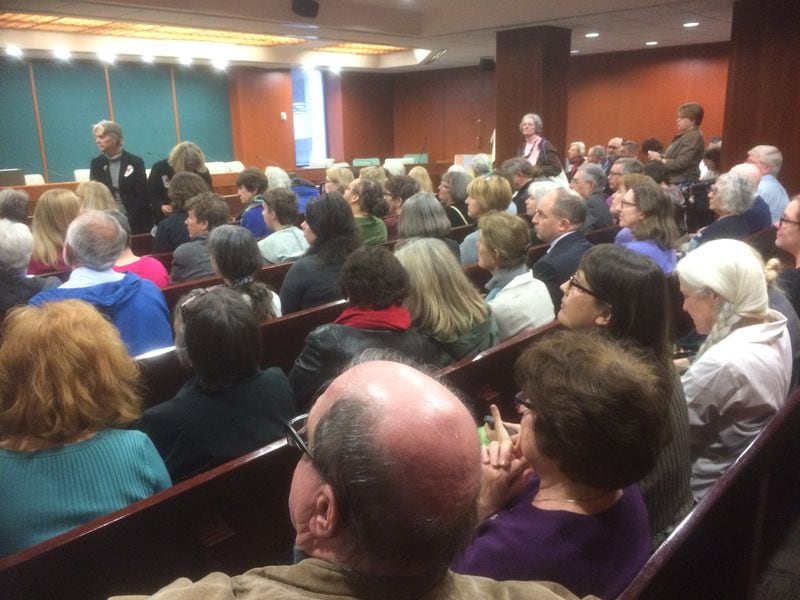 People crowd a Senate committee room Feb. 27, 2017 to support Senate Resolution 6, which would allow voters to amend the state constitution to put legislative and congressional redistricting in the hands of a non-partisan commission. SUBMITTED