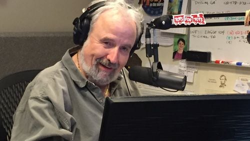 Moby, a popular Atlanta DJ whose real name was James Carney, in 2016 during his final day on the air. He died from cancer at 69. RODNEY HO/rho@ajc.com
