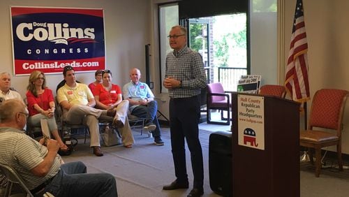 Lt. Gov. Casey Cagle addresses a Hall County GOP meeting.