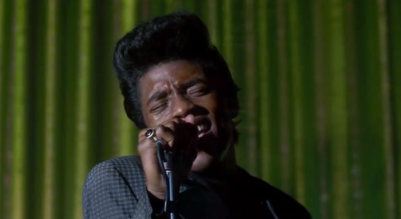 Chadwick Boseman played James Brown in "Get On Up."