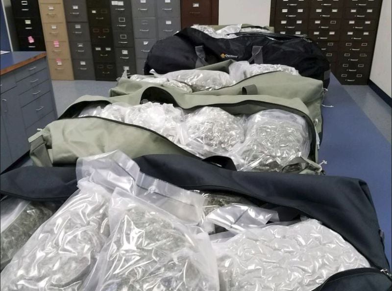 Nebraska State Patrol troopers said they found 114 pounds of marijuana in an East Point man's car. The drugs' street value is $342,00. (Credit: Nebraska State Patrol)