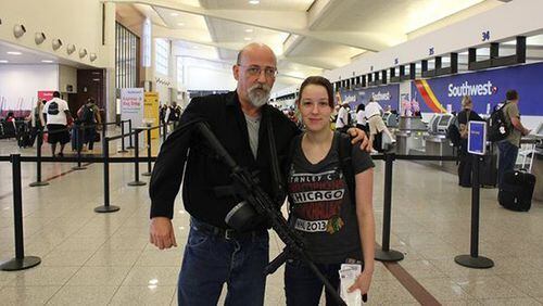 Jim Cooley says he carried his AR-15 fully loaded with a 100-round drum into Hartsfield-Jackson International Airport on May 28, when he went to drop his daughter off for her flight. (Photo: Channel 2 Action News)
