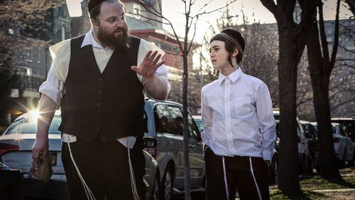 Menashe Lustig and Ruben Niborski appear in “Menashe.” Contributed by Federica Valabrega, courtesy of A24