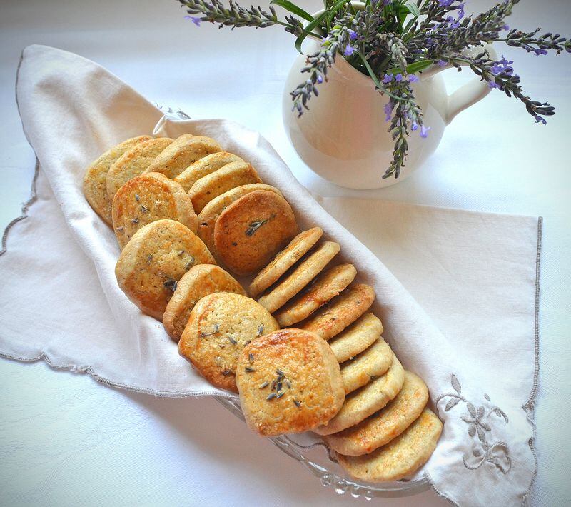  Little Tart Bakeshop owner Sarah O'Brien shared the recipe for these Lavender Lemon Sables. The classic French shortbread cookie is rich and buttery, though the combination of lavender and lemon zest makes it seem light and delicate. The sables are a perfect nibble to serve with tea or coffee./Photo by Chris Hunt.