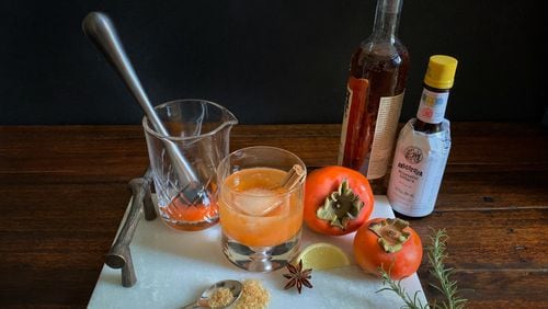 Persimmon adds a mellow sweetness to a classic old fashioned.