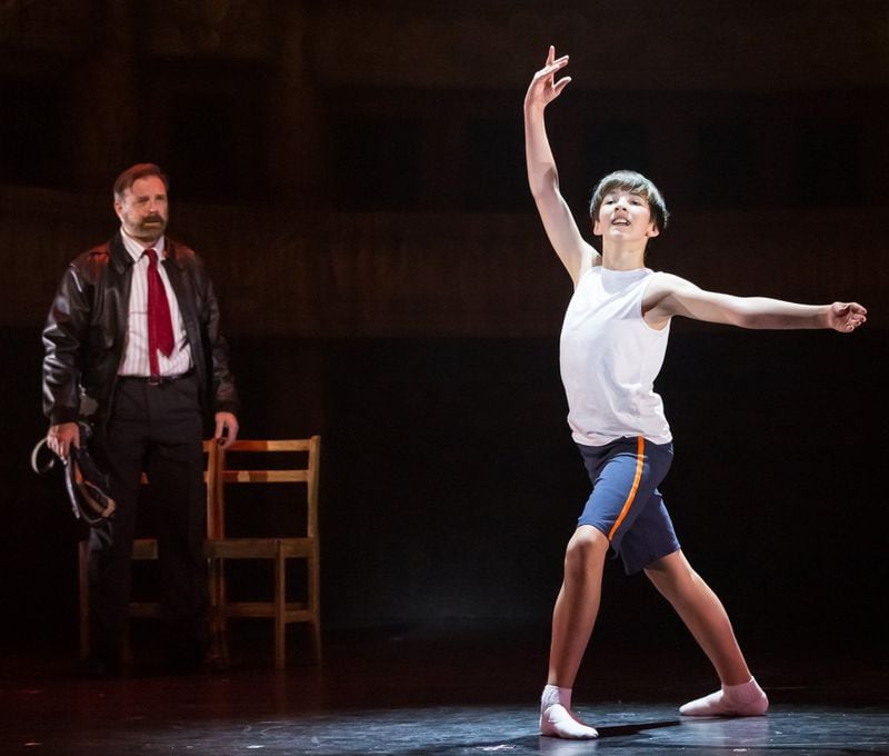 City Springs’ “Billy Elliot” co-stars Drew McVety and Liam Redford as father and son. CONTRIBUTED BY BEN ROSE
