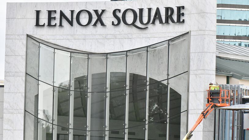 Exterior of Lenox Square on Thursday, April 30, 2020. Lenox Square and at least eight other malls and shopping centers in the Atlanta region plan to reopen on Friday — the latest sign of businesses reviving after the coronavirus shutdown. (Hyosub Shin / Hyosub.Shin@ajc.com)