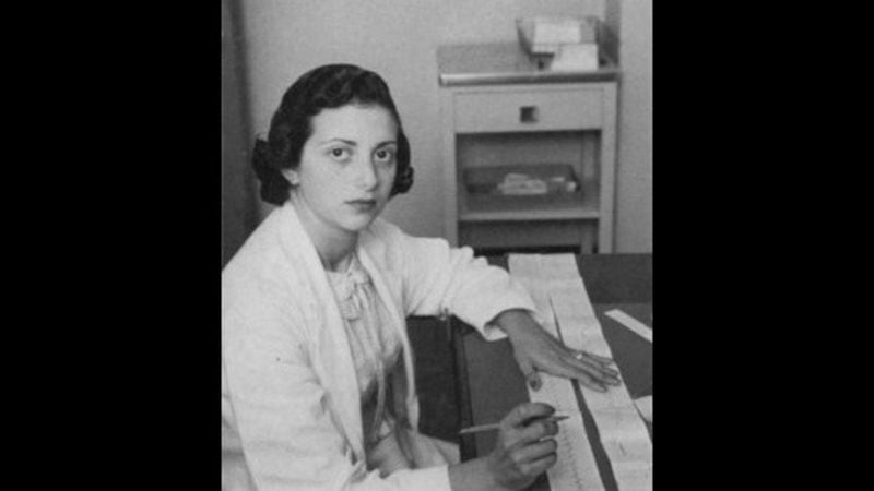 Dr. Nanette Wenger in the Grady EKG lab in the 1960s.