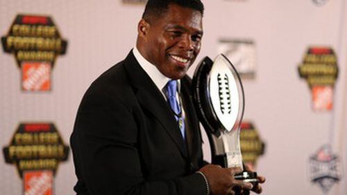 Herschel Walker at the College Football Awards event at the College Football Hall of Fame on Thursday night.