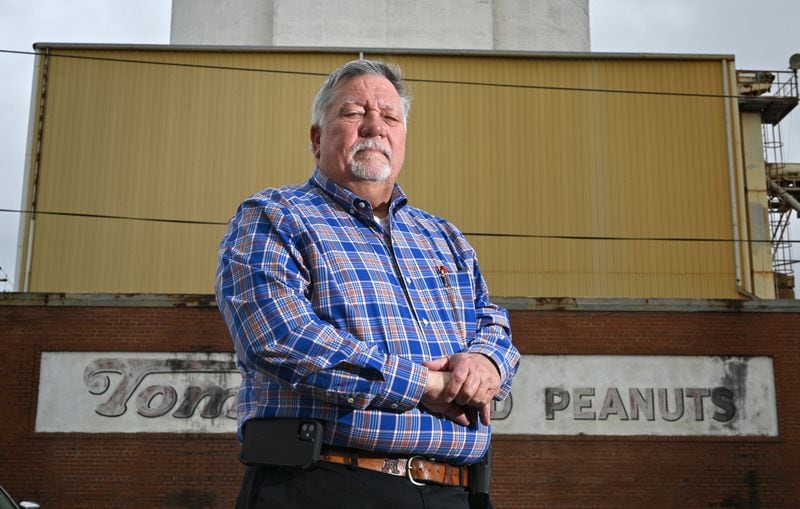 Johnny Johnson, a former Tom's Foods employee and current Campbell Soup employee, stands outside the Campbell Soup plant (formerly Tom's Foods and Lance Foods) in Columbus on Friday, Feb. 26, 2021. Johnson started working at the factory in 1970. Campbell Soup Co. announced plans to close its Columbus manufacturing facility by spring 2022. The plant produces candy, crackers, cookies, nuts and bars. (Hyosub Shin / Hyosub.Shin@ajc.com)
