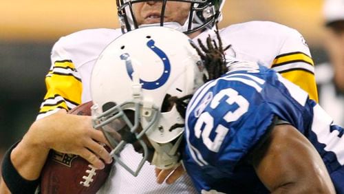 Terrence Johnson, formerly of the Colts, was briefly with the Falcons last season.