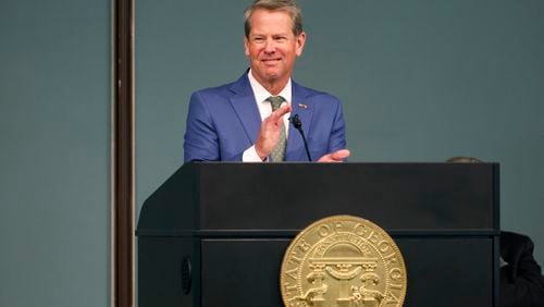 Riding on a string of monthly revenue reports showing increases in the state's tax collections, Gov. Brian Kemp, seeking reelection, has already proposed refunding about $2 billion of that revenue to taxpayers. (Jason Getz / Jason.Getz@ajc.com)