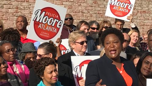 Atlanta City Councilwoman Felicia Moore on Thursday announced her candidacy for council president. (Photo: Josh White)