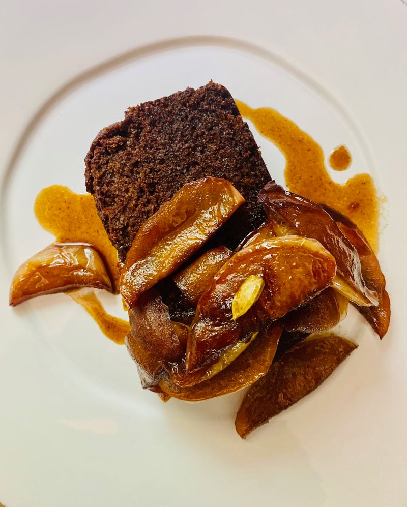 At Lyla Lila, chef Craig Richards makes homey desserts such as Spice Cake With Cardamom Apples, a perfect dessert for fall. Courtesy of Lyla Lila