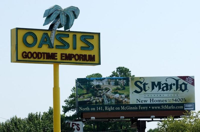 Oasis Goodtime Emporium is located off Peachtree Industrial Boulevard in Doraville. FILE PHOTO