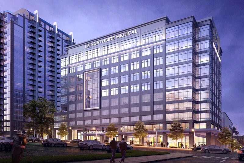 A rendering shows what the Northside Midtown Medical building is expected to look like when completed in mid-2018. (Credit: northside.com)