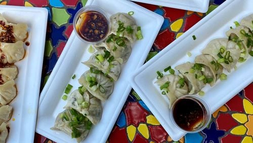 Kat’s Dumps sells Asian dumplings like these at popups around the city. 
Wendell Brock for The Atlanta Journal-Constitution
