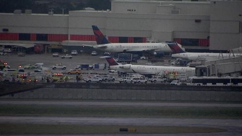 About 1,000 gallons of fuel spilled Thursday at the Atlanta airport.
