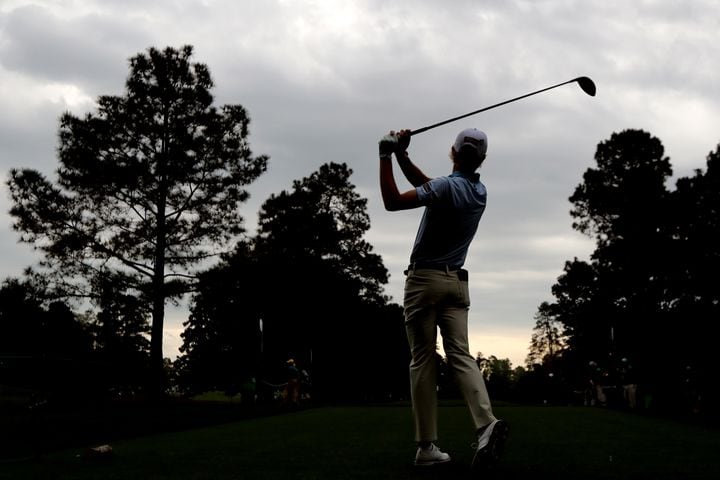 April 10, 2021, Augusta: Will Zalatoris tees off on the ninth hole during the third round of the Masters at Augusta National Golf Club on Saturday, April 10, 2021, in Augusta. Curtis Compton/ccompton@ajc.com