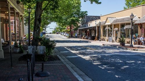 Canton Street in downtown Roswell. The city’s historic district will be one of six corridors analyzed by a consultant in a three-year study of local retailing. CITY OF ROSWELL