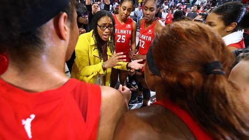 Coach Tanisha Wright and the Dream fell to 8-11. AJC file photo / Curtis Compton