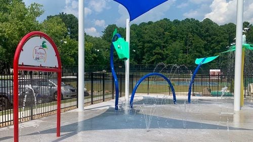 Physical distancing and time limits will be in place at the Glenloch pool and splash pad in Peachtree City. Courtesy Peachtree City